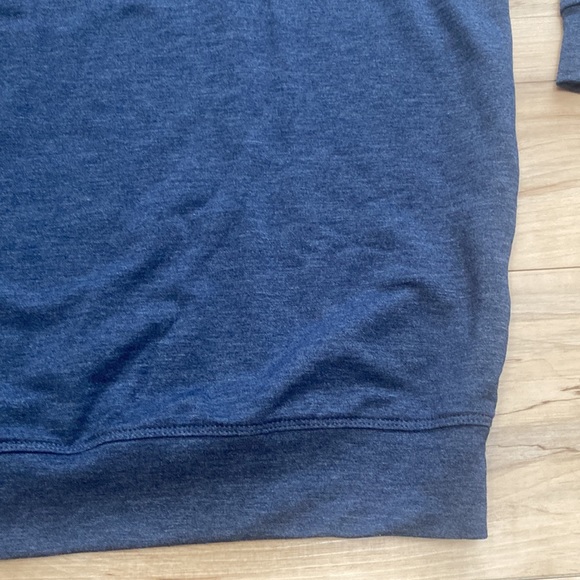 Tuff Athletics Womens L Long Sleeve Blue Shirt. Pullover. Crew neck. Heather Blu - Picture 3 of 12